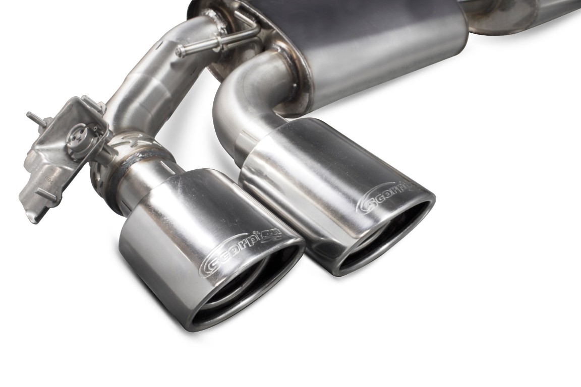 Scorpion Exhaust Resonated Cat-Back (With Valves) EVO Tailpipe Audi TT S MK3 Coupe GPF Model 2019-2024