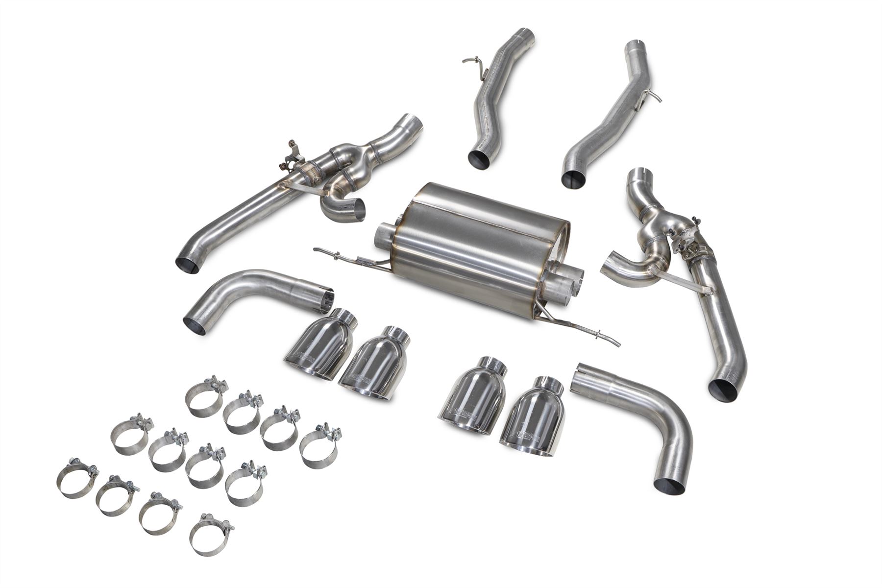 Scorpion Exhaust Half System with Valves Polished Trims BMW X3 M Pre LCI 2019-2021