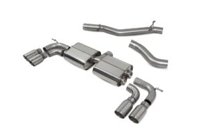 Scorpion Exhaust Non-Resonated Cat/GPF-Back System Without Valves Daytona Tailpipe Audi S3 2.0T 8V 3-Door Facelift GPF Model 2019-2020