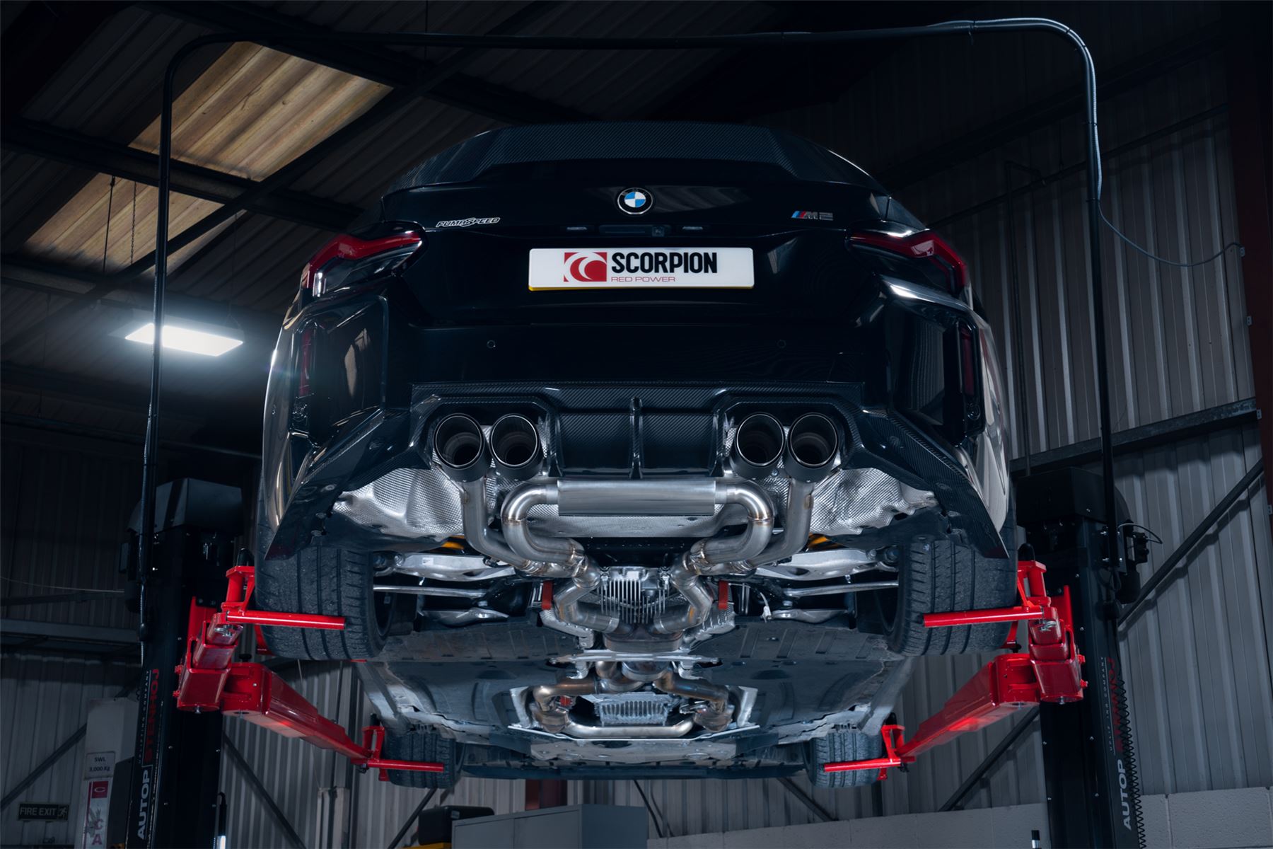 Scorpion Exhaust Half System Carbon Ascari Trims BMW M2 G87 GPF Model 2022-2026