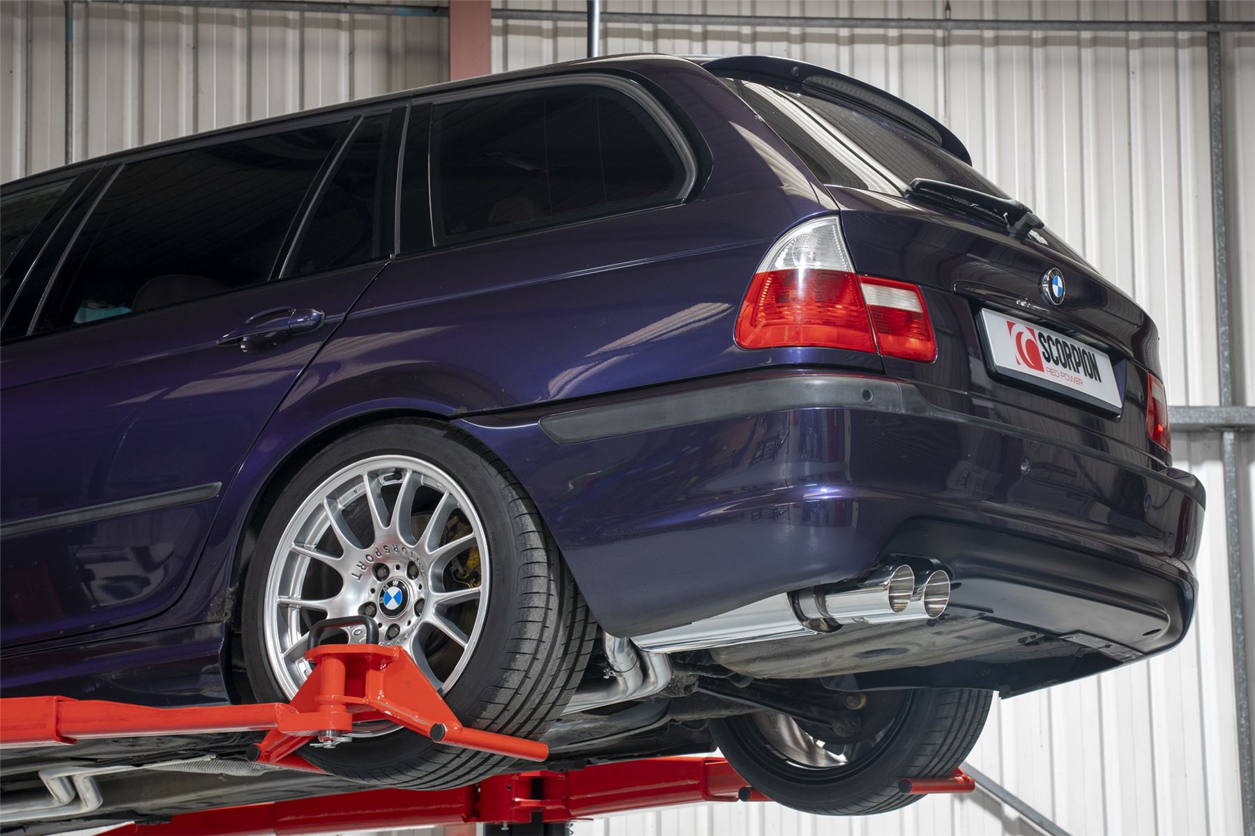 Scorpion Exhaust Cat-Back System Twin Dayton Trims BMW 325 E46 RWD Petrol 2000-2006