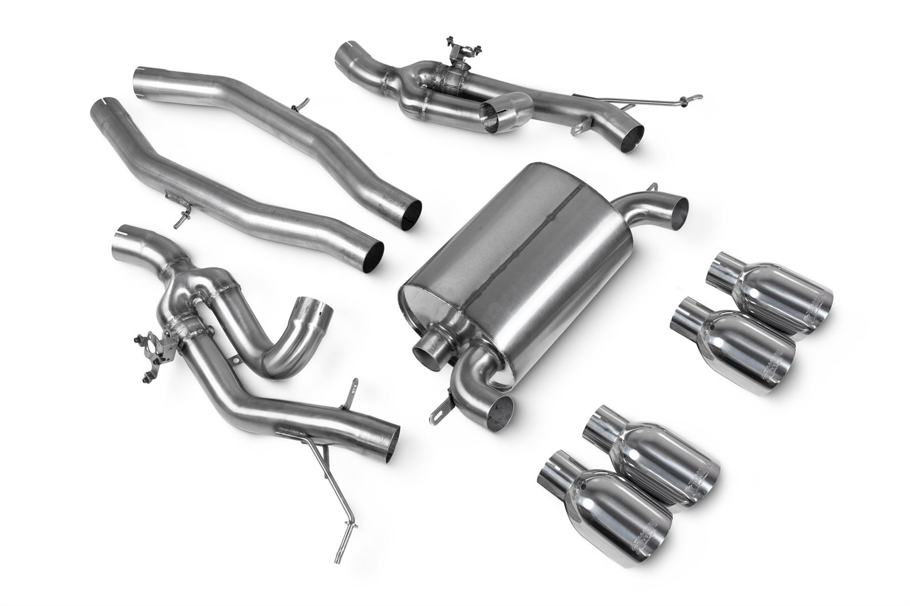Scorpion Exhaust Half System Polished Quad Daytona Trims BMW M2 G87 GPF Model 2022-2026