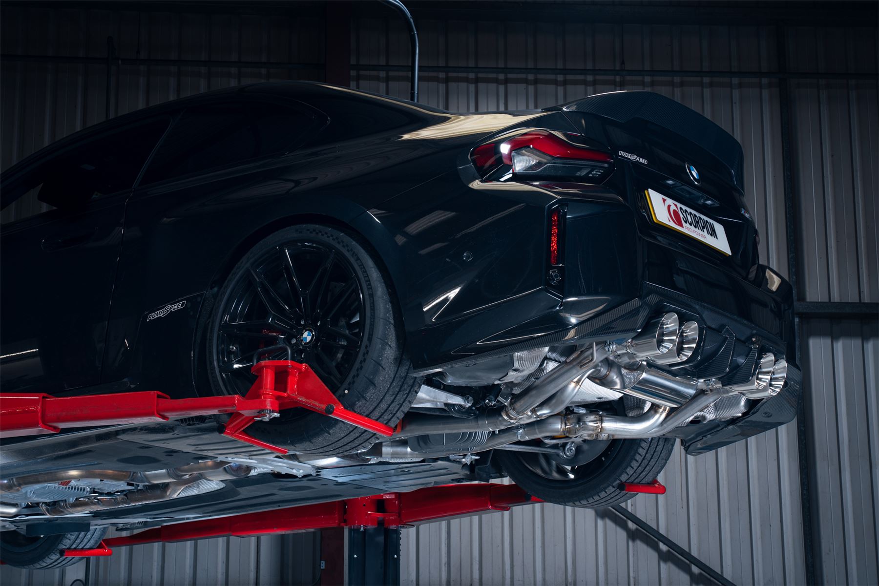 Scorpion Exhaust Half System Polished Quad Daytona Trims BMW M2 G87 GPF Model 2022-2026