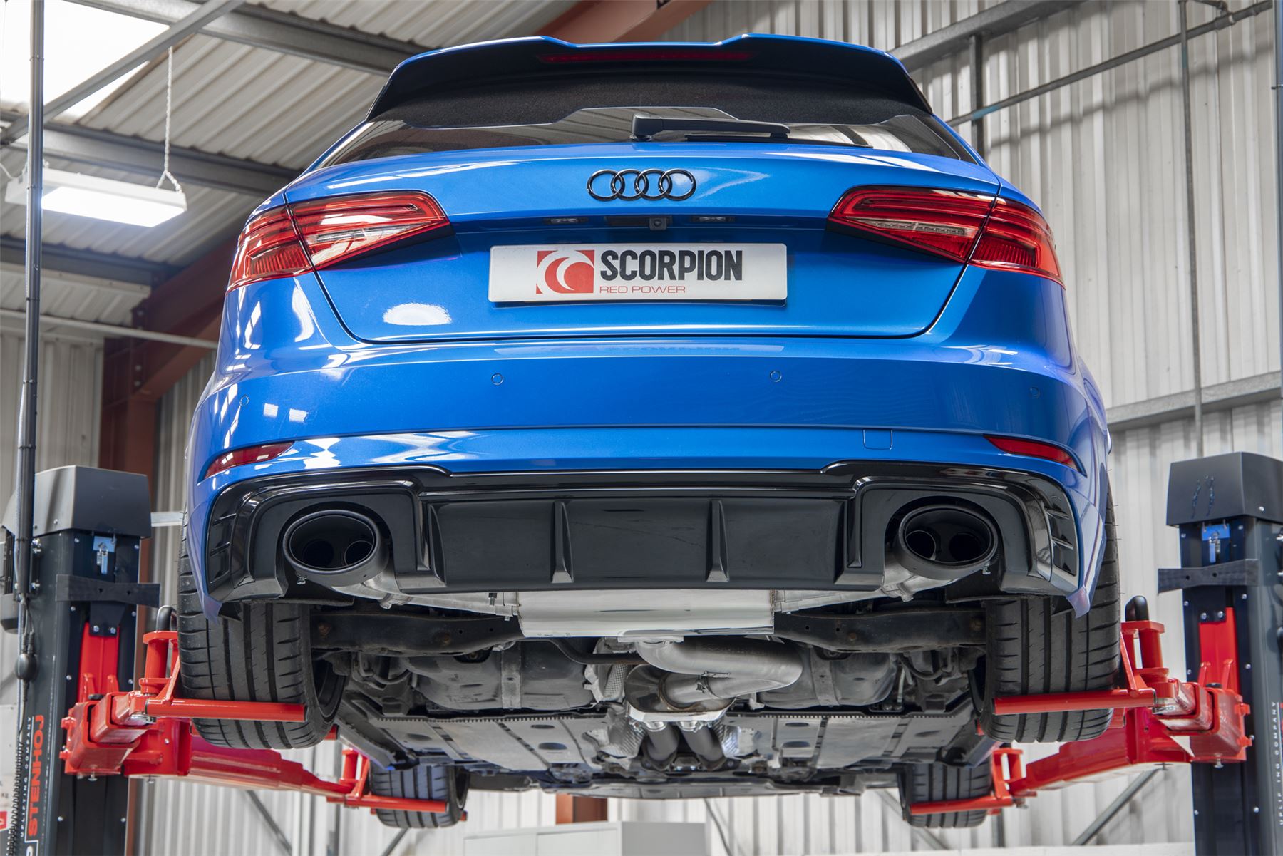 Scorpion Exhaust Resonated Cat-Back Electronic Valves Audi RS3 8V Sportback Facelift Non-GPF Model 2017-2018