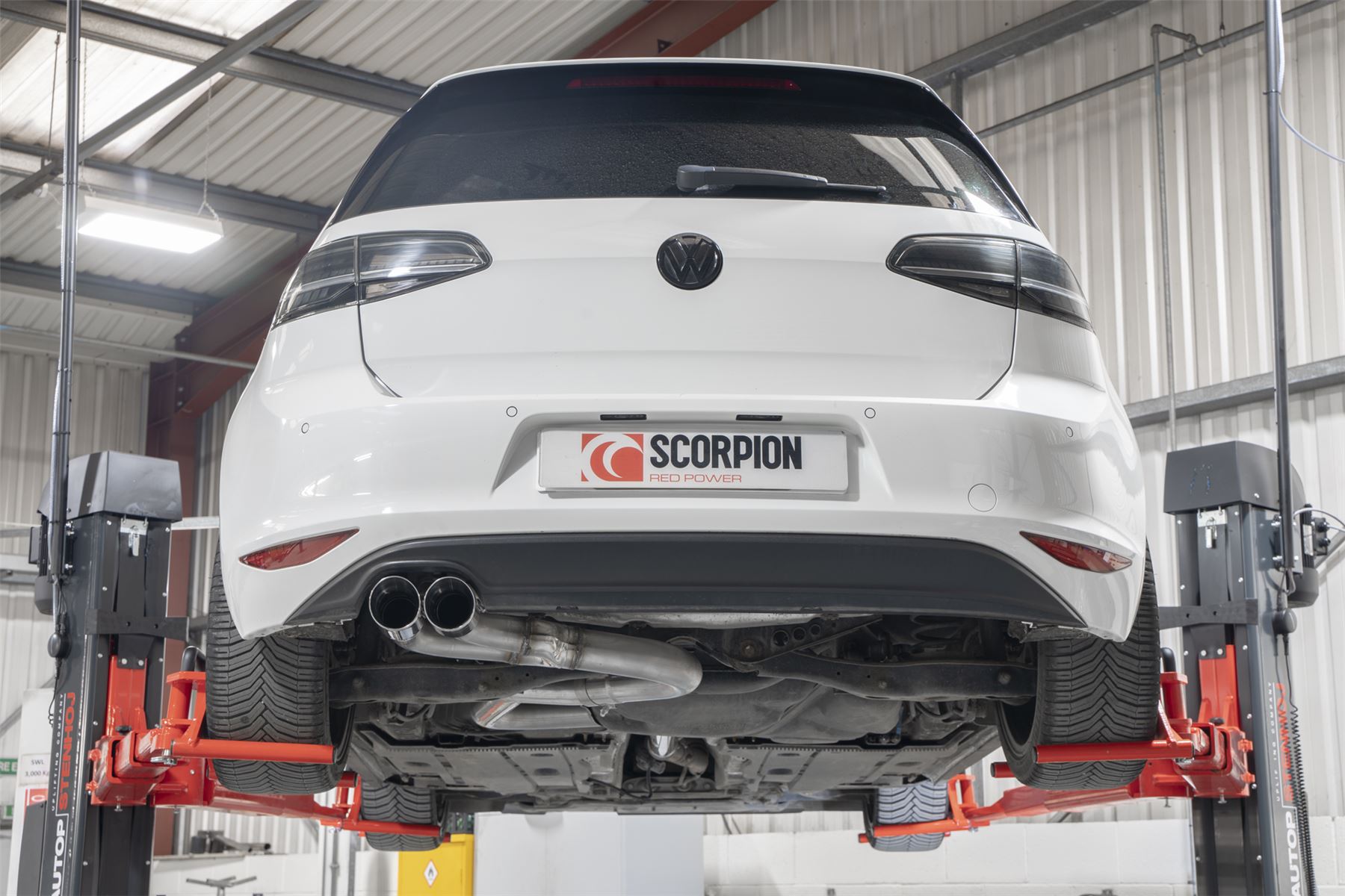 Scorpion Exhaust Cat Back System Polished Trims Volkswagen Golf GTD MK7 185PS 2013-2016