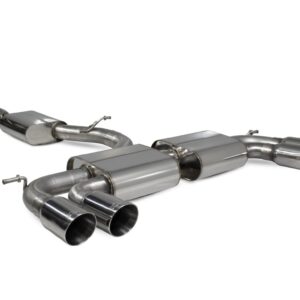 Scorpion Exhaust Resonated Cat/GPF-Back System Without Valves Daytona Tailpipe Audi S3 2.0T 8V 3-Door Facelift Non-GPF Model 2016-2018