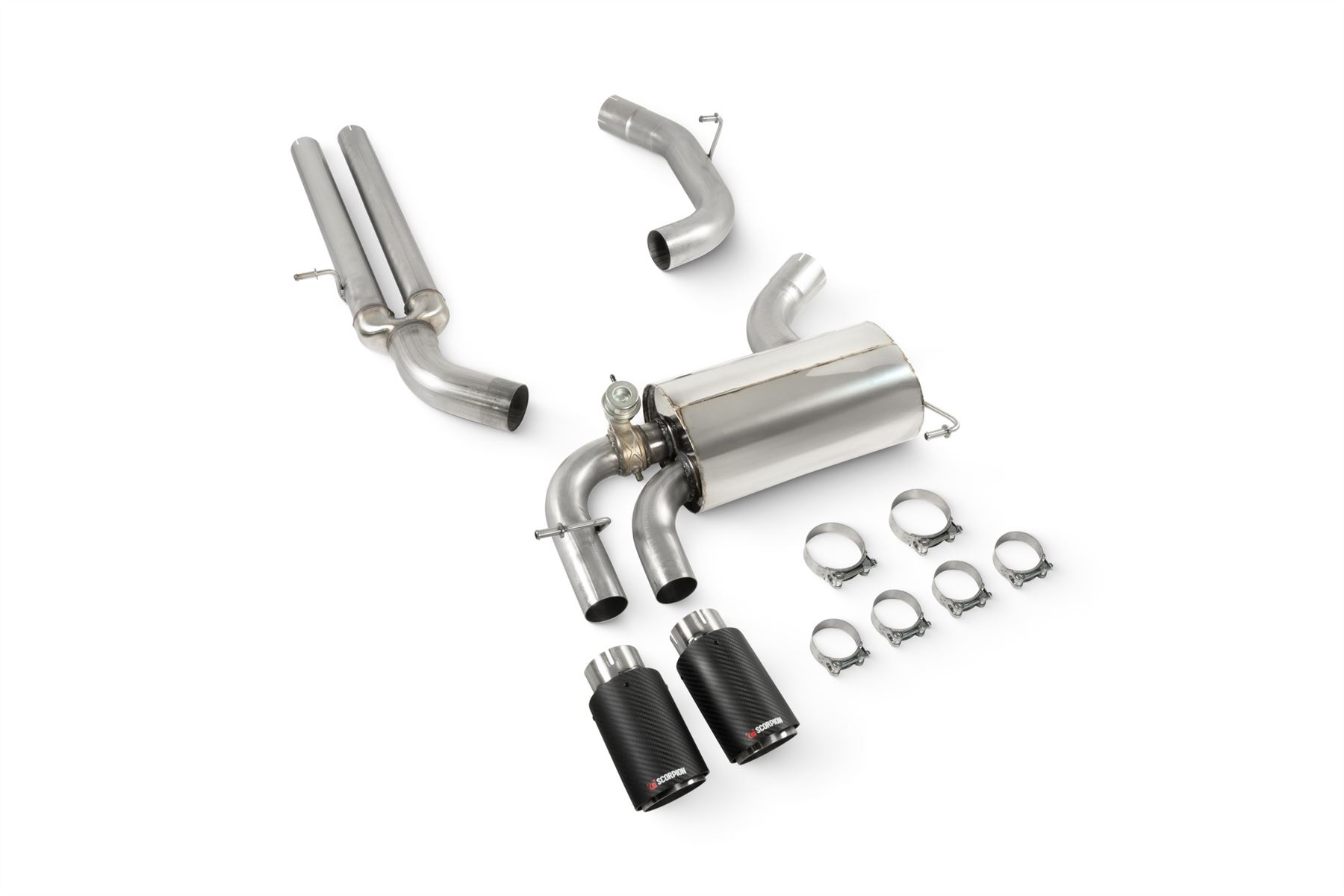 Scorpion Exhaust Non Res Secondary Cat Back System Audi RS3 8P 2011-2012