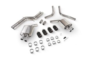 Scorpion Exhaust Non-Resonated Half System With No Valves Ascari Tailpipe Audi S6 C7 2012-2018
