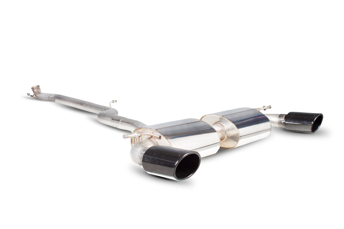 Scorpion Exhaust Non-Resonated Cat-Back System EVO Black Ceramic Tailpipe Mercedes-Benz A-Class A200 Sport 2012-2015