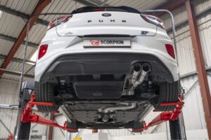 Scorpion Exhaust Predator GPF-Back System With Electronic Valve Daytona Tailpipe Ford Puma ST 2020-2024