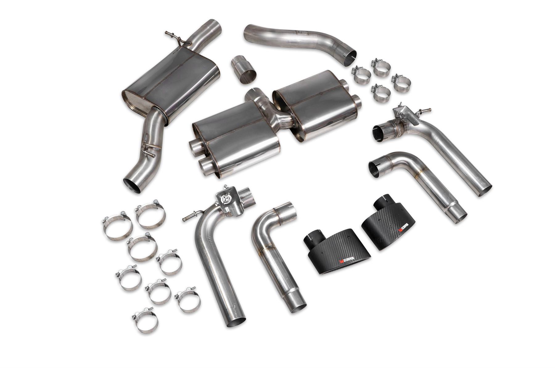 Scorpion Exhaust Resonated Cat-GPF With Valves Audi S3 Saloon 8V 2013-2020
