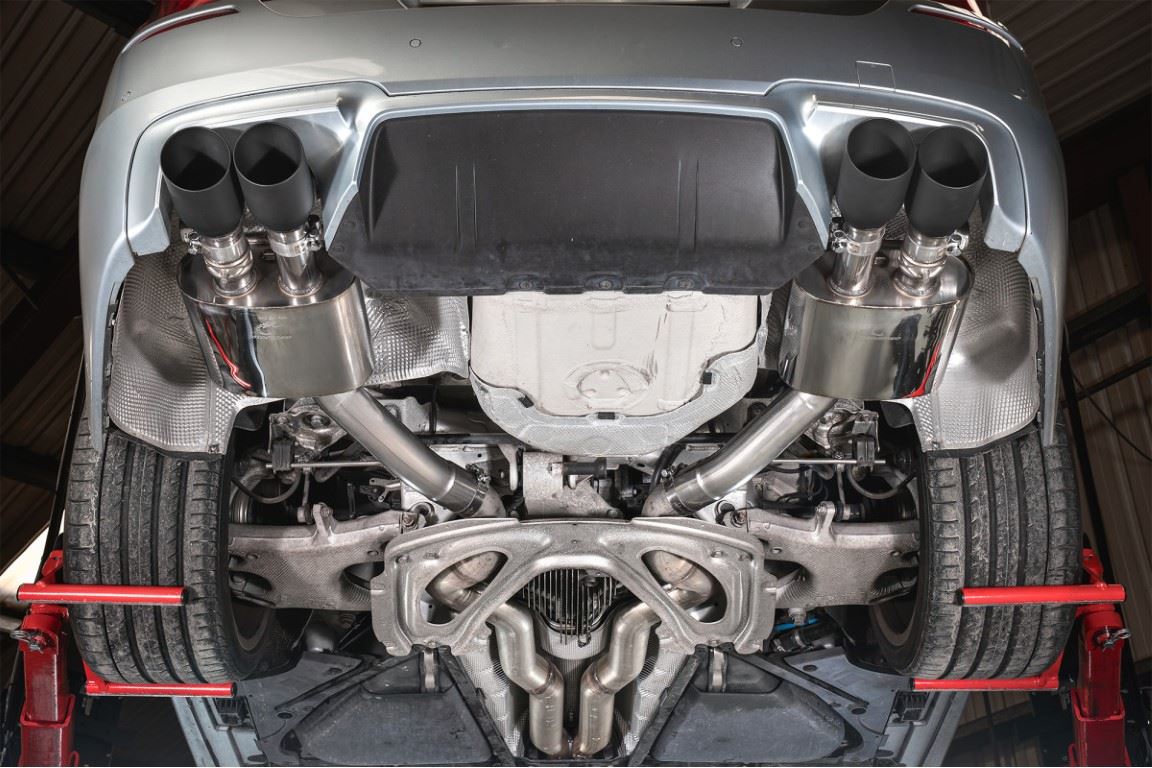 Scorpion Rear silencers only Black ceramic Daytona trims BMW M5 F10 2011-2016