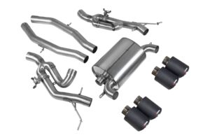 Scorpion Exhaust Half System Carbon Quad Ascari Trims BMW M4 G82 xDrive GPF Model 2021-2026
