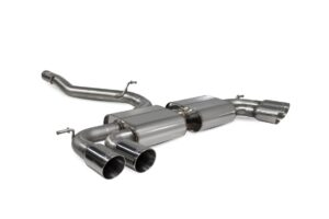 Scorpion Exhaust Non-Resonated Cat/GPF-Back System Without Valves Daytona Tailpipe Audi S3 2.0T 8V 3-Door Facelift GPF Model 2019-2020