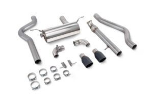 Scorpion Exhaust Non-Resonated Cat-Back System With Valve Daytona Black Ceramic Tailpipe BMW M235i F22 2014-2016
