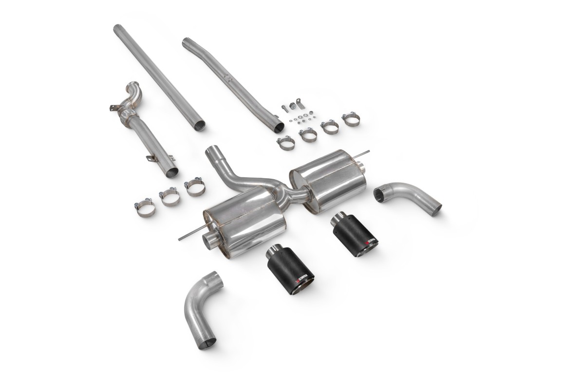 Scorpion Exhaust Non-Resonated Cat-Back System Ascari Tailpipe Mini Cooper S Paceman R61 JCW 2010-2016