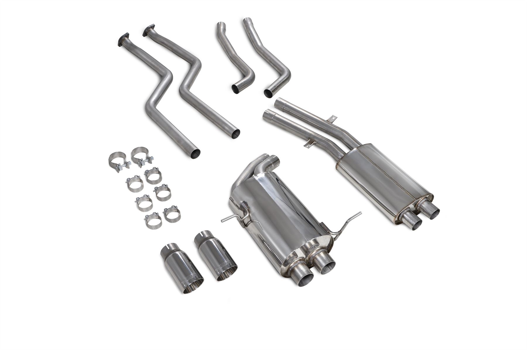 Scorpion Exhaust Cat-Back System Twin Dayton Trims BMW 325 E46 RWD Petrol 2000-2006