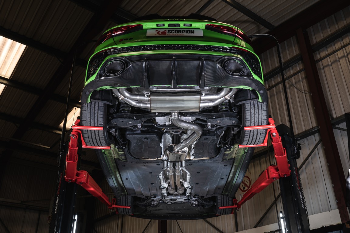 Scorpion Exhaust Resonated GPF-Back System With Valves Ascari RS Tailpipe Audi RS3 8Y Sportback 2021-2026