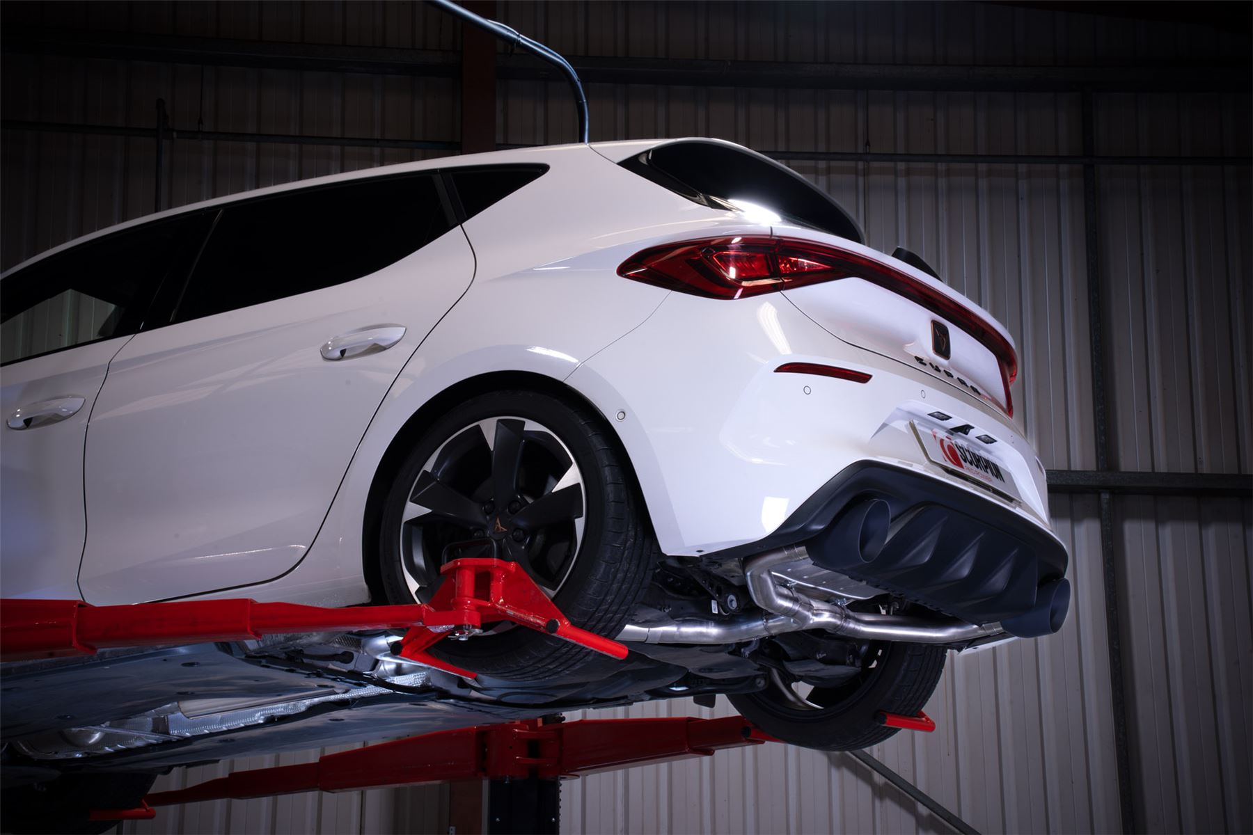 Scorpion Exhaust Resonated GPF Back Ceramic Black Seat Cupra Leon 245 2.0 Tsi 2021-2024