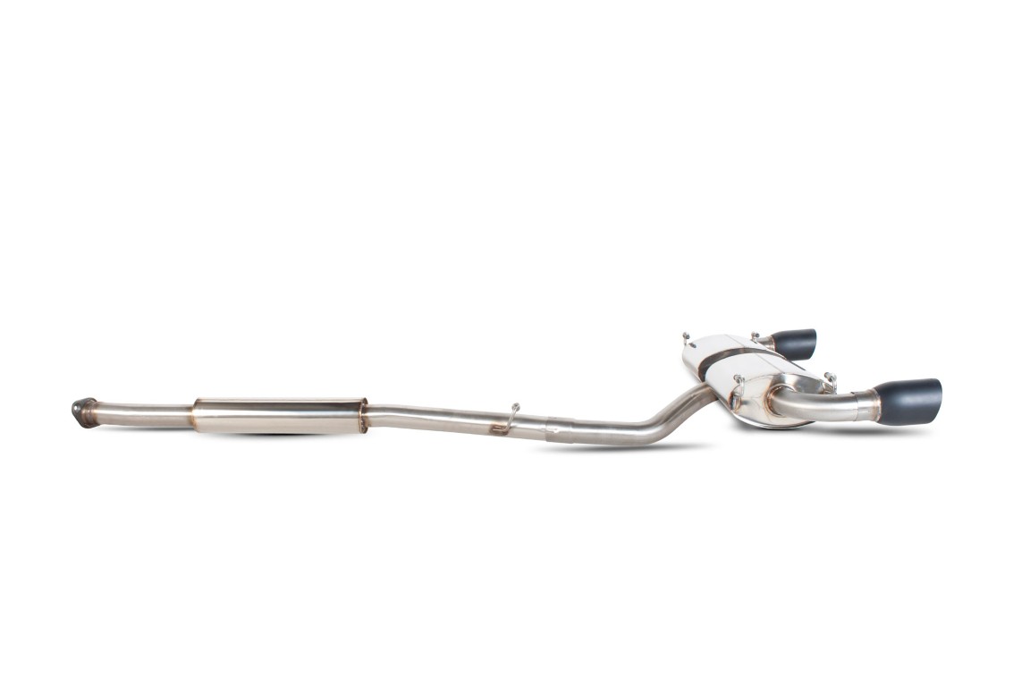 Scorpion Exhaust Resonated Secondary Cat-Back System Daytona Black Ceramic Tailpipe Scion FR-S 2013-2016