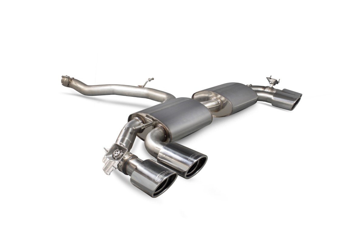 Scorpion Exhaust Non-Resonated Cat-Back System (With Valves) EVO Tailpipe Audi TT S MK3 Coupe GPF Model 2019-2024