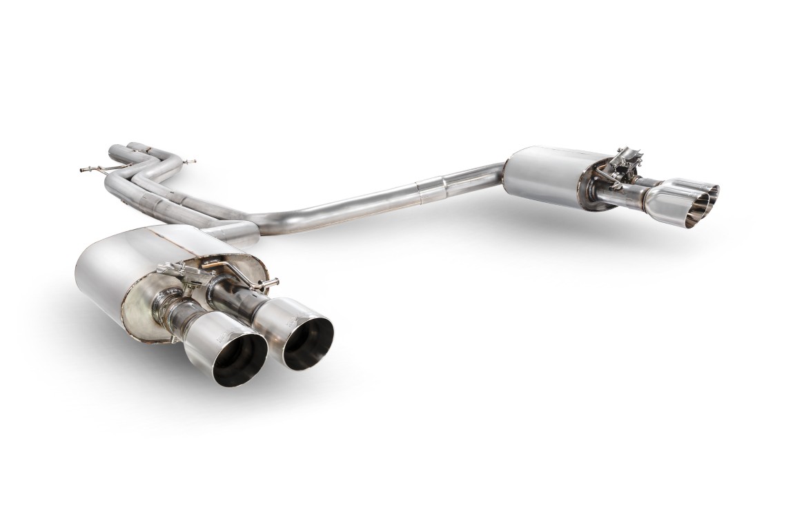 Scorpion Exhaust Non-Res Half System With Electronic Valves Daytona Tailpipe Audi S6 C7 2012-2018