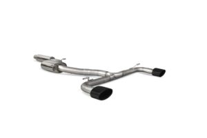 Scorpion Exhaust Resonated Cat/GPF-Back System EVO R Black Ceramic Tailpipe Seat Leon Cupra 2.0 Tsi 280/290/300 GPF Models 2014-2020