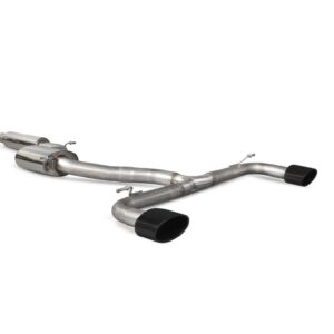 Scorpion Exhaust Resonated Cat/GPF-Back System EVO R Black Ceramic Tailpipe Seat Leon Cupra 2.0 Tsi 280/290/300 GPF Models 2014-2020