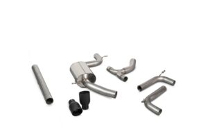 Scorpion Exhaust Non-Resonated GPF-Back System Daytona Black Ceramic Tailpipe Volkswagen Golf MK7.5 GTI Performance Pack GPF Model 2019-2020