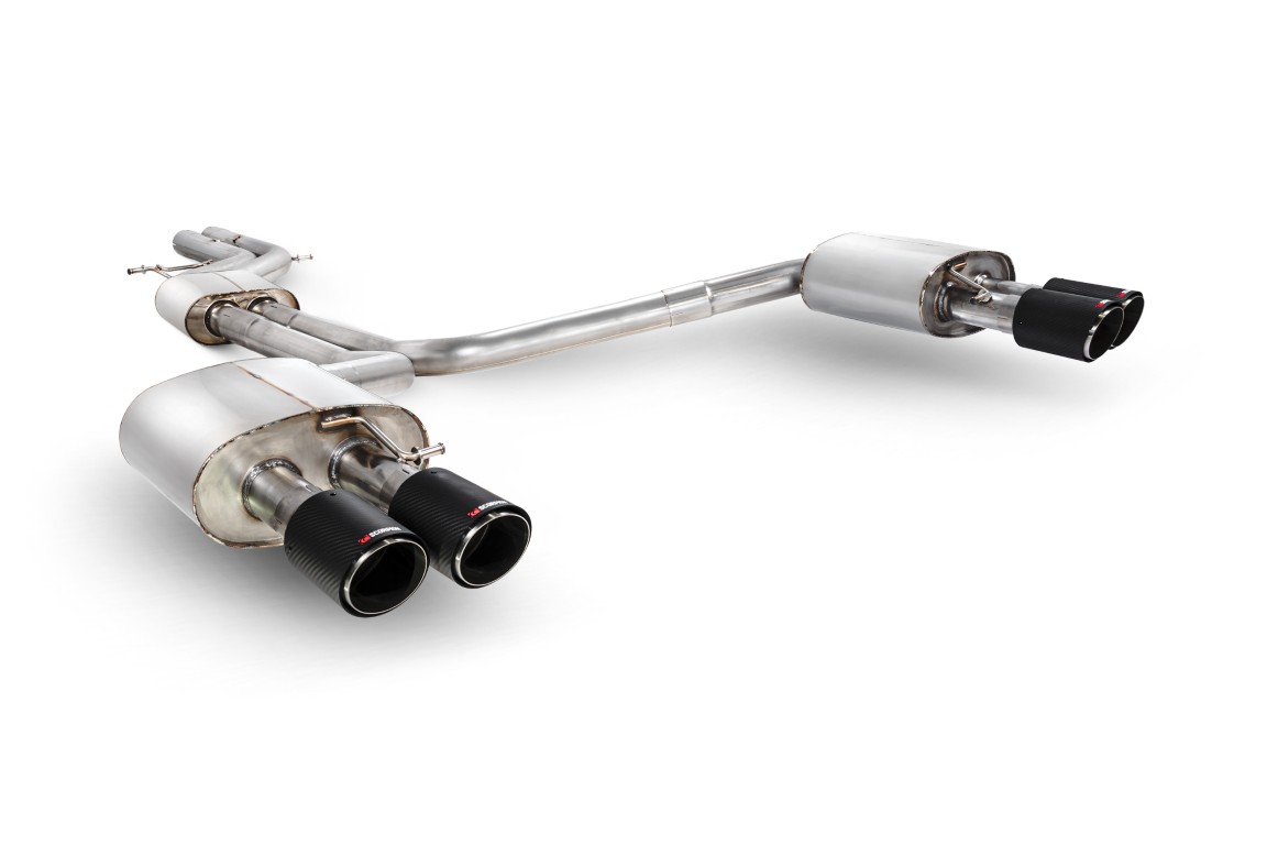 Scorpion Exhaust Resonated Half System With No Valves Ascari Tailpipe Audi S6 C7 2012-2018