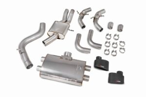 Scorpion Exhaust Resonated Cat/GPF-Back System With Valves Ascari EVO Tailpipe Audi TTRS MK3 Coupe (GPF and Non-GPF Models) 2017-2024