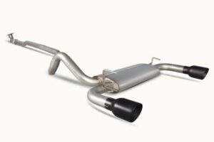 Scorpion Exhaust Non-Res Cat-Back(Black) Fiat 500 Abarth 1.4 IHI Turbo 2008-2018
