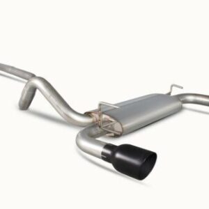 Scorpion Exhaust Non-Res Cat-Back(Black) Fiat 500 Abarth 1.4 IHI Turbo 2008-2018