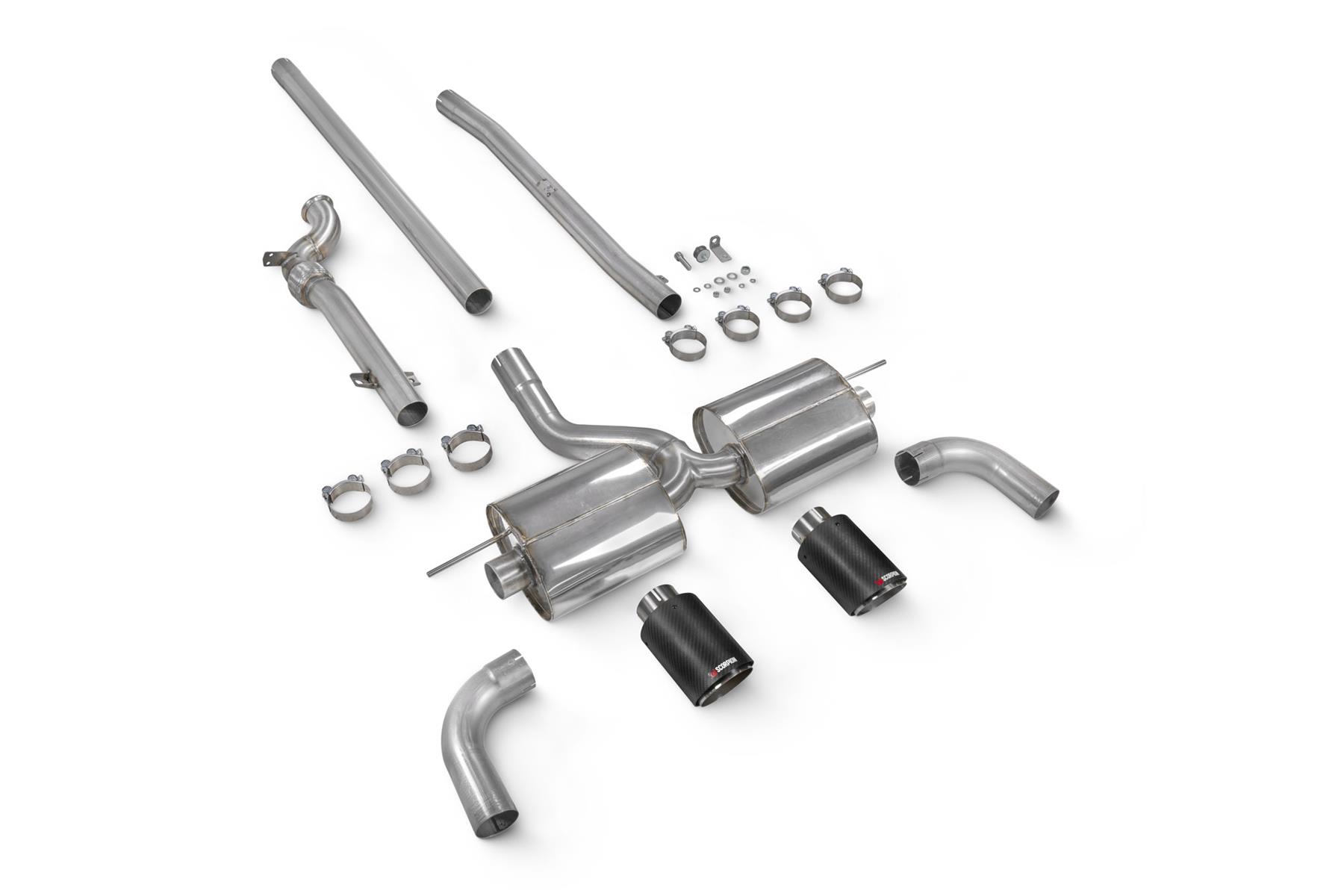 Scorpion Exhaust Carbon Ascari Non-Res Cat-Back Mini Cooper S Paceman R61 2010-2016