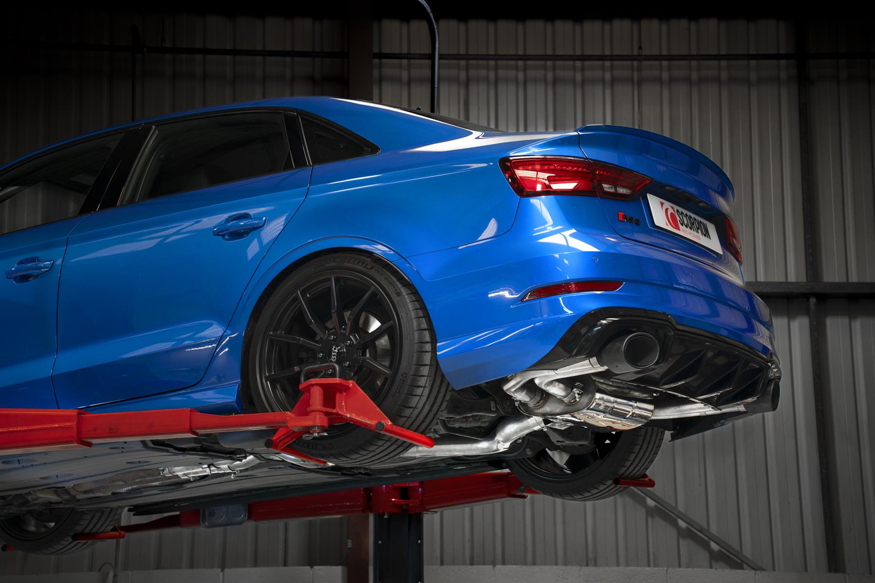 Scorpion Exhaust Non-Res Cat-Back No Valves Audi RS3 8V Saloon/Sedan Non-GPF Model 2017-2018