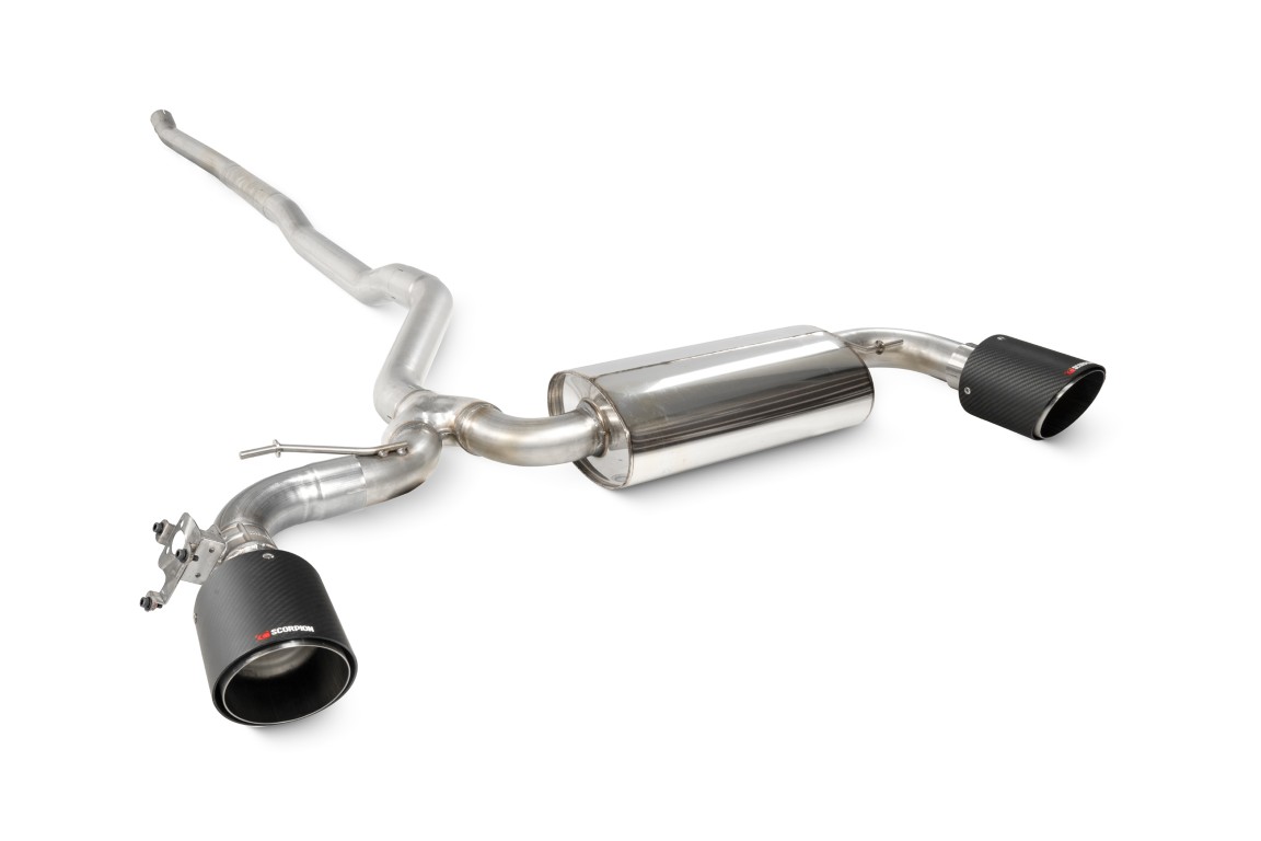 Scorpion Exhaust Tunr Non Resonated Cat-Back System Ascari Tailpipe Mini Cooper S Clubman F54 Non-GPF Models 2015-2018