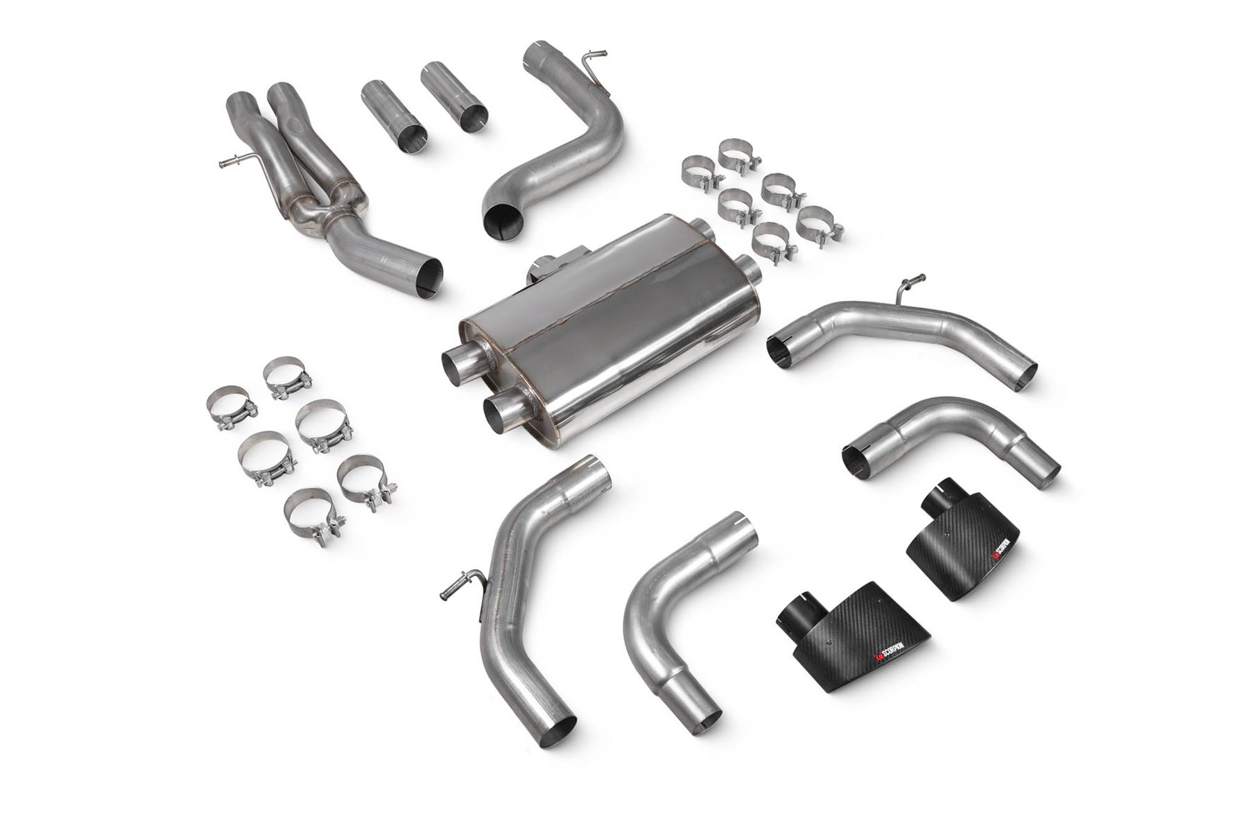 Scorpion Exhaust Non Res Cat-Back Without Valves Audi RS3 8V Sportback Pre-Facelift 2015-2017