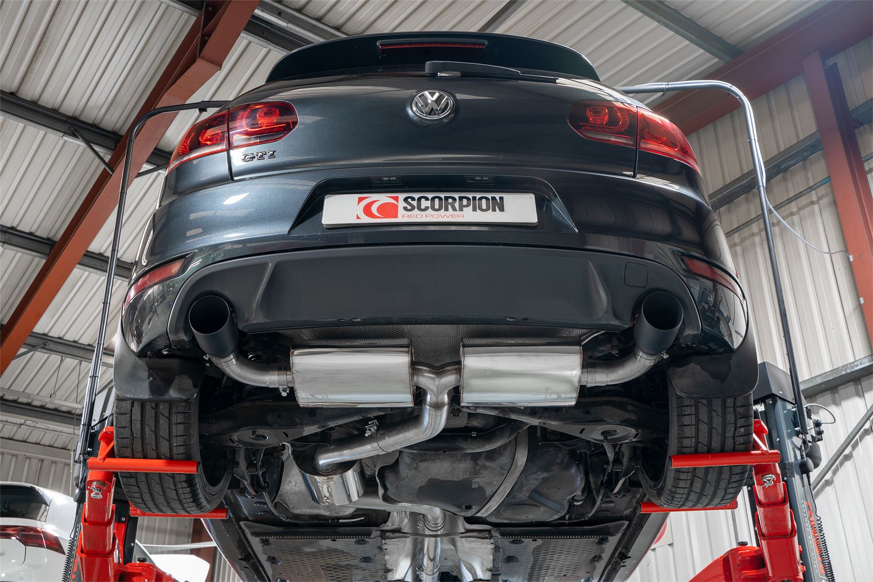 Scorpion Exhaust Resonated Cat-Back System Black Volkswagen Golf GTI Mk6 Edition 35 2009-2013