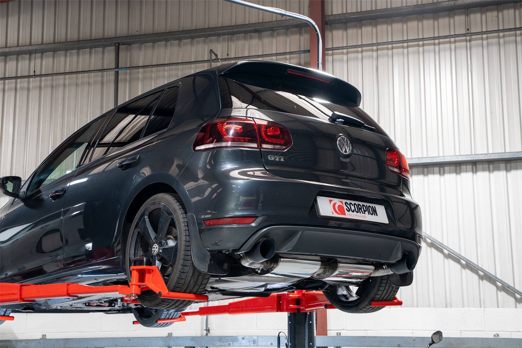 Scorpion Exhaust Non-Res Cat-Back Black Trims Volkswagen Golf GTI Mk6 Edition 35 2009-2013