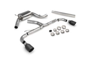 Scorpion Exhaust Resonated Predator Cat-Back System (Black) Volkswagen Scirocco R 2009-2017