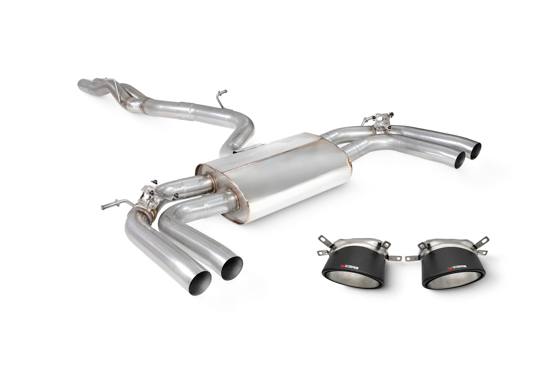 Scorpion Exhaust Non-Res Cat/GPF System With Electric Valves Audi RS3 8Y Saloon 2021-2026