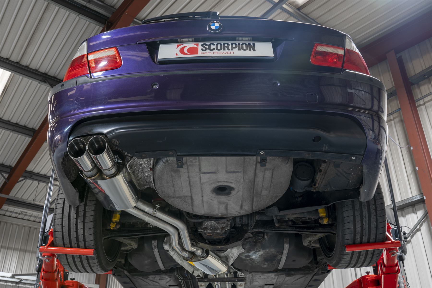 Scorpion Exhaust Cat-Back System Twin Dayton Trims BMW 325 E46 RWD Petrol 2000-2006
