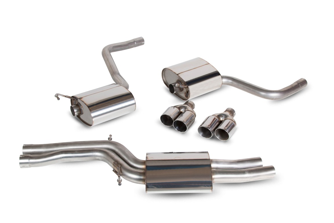 Scorpion Exhaust Resonated Half System Daytona Tailpipe Audi S4 3.0 TFSI V6 Quattro Saloon B8.5 2009-2016