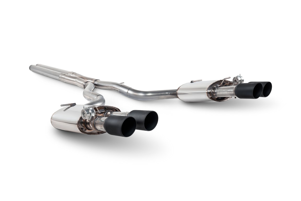 Scorpion Exhaust Cat-Back valved System Daytona Black Ceramic Tailpipe Jaguar F Type R 5.0 Convertible RWD & AWD 2014-2019