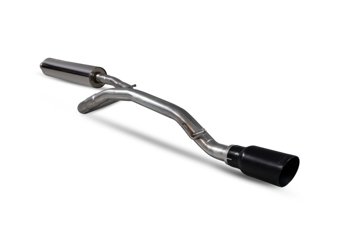 Scorpion Exhaust Resonated Cat-Back System Daytona Black Ceramic Tailpipe Volkswagen UP! 1.0 TSI Including 3/5-Door Models 2018-2024