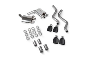Scorpion Exhaust Half System With Electronic Valves Daytona Black Ceramic Tailpipe Land Rover Range Rover Sport SVR, 5.0 V8 (Facelift) 2018-2022