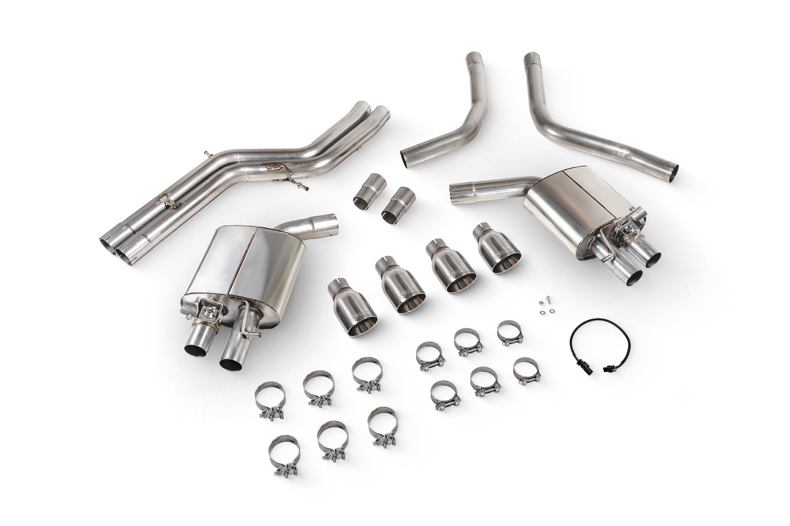 Scorpion Exhaust Non-Res Half System With Electronic Valves Daytona Tailpipe Audi S7 C7 2012-2018