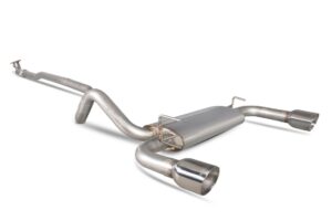 Scorpion Exhaust Non-Resonated Cat-Back System Daytona Tailpipe Fiat 695 Abarth 1.4 Garrett Turbo 2008-2018