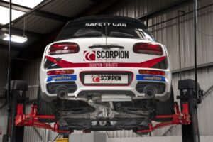 Scorpion Exhaust GPF-Back System Carbon Trims Mini Cooper S Clubman F54 Excludes JCW and ALL4 models 2019-2024