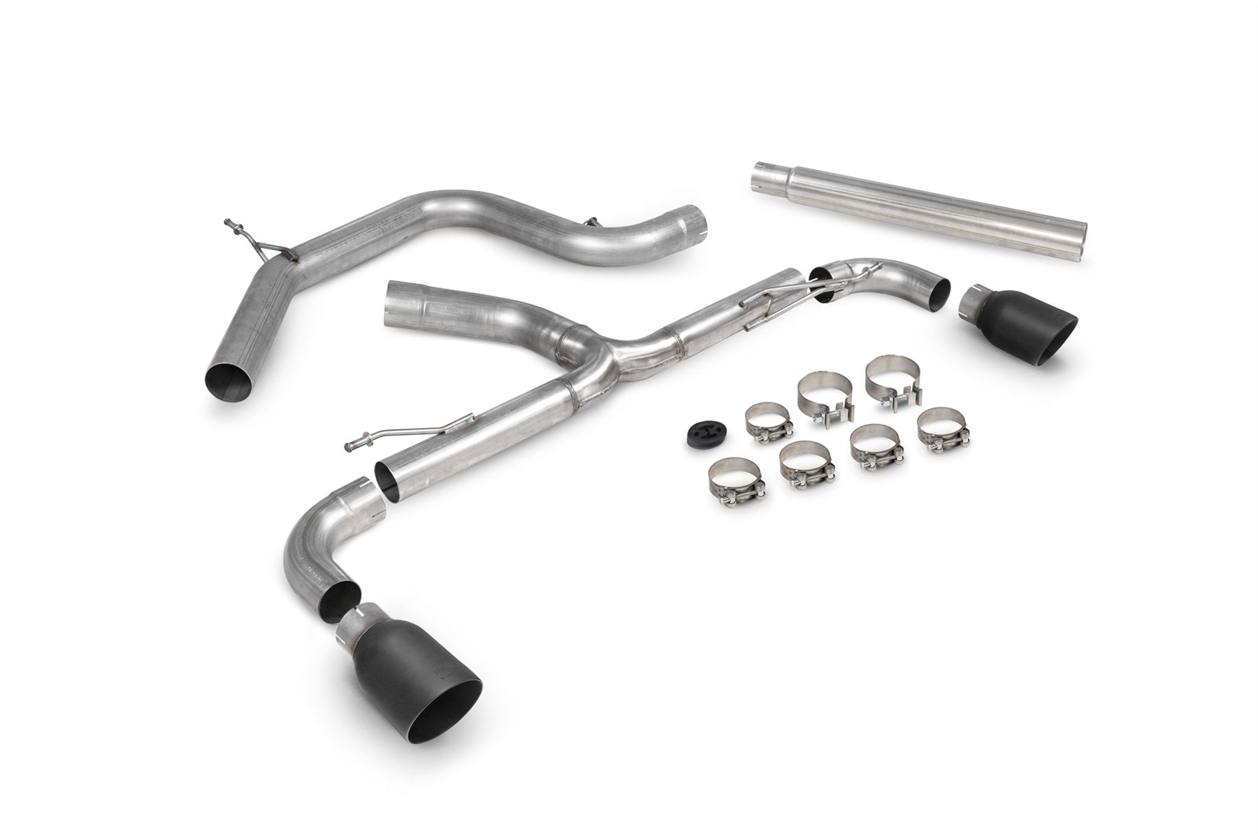 Scorpion Exhaust Non-Res Predator Cat-Back System (Black) Volkswagen Scirocco R 2009-2017